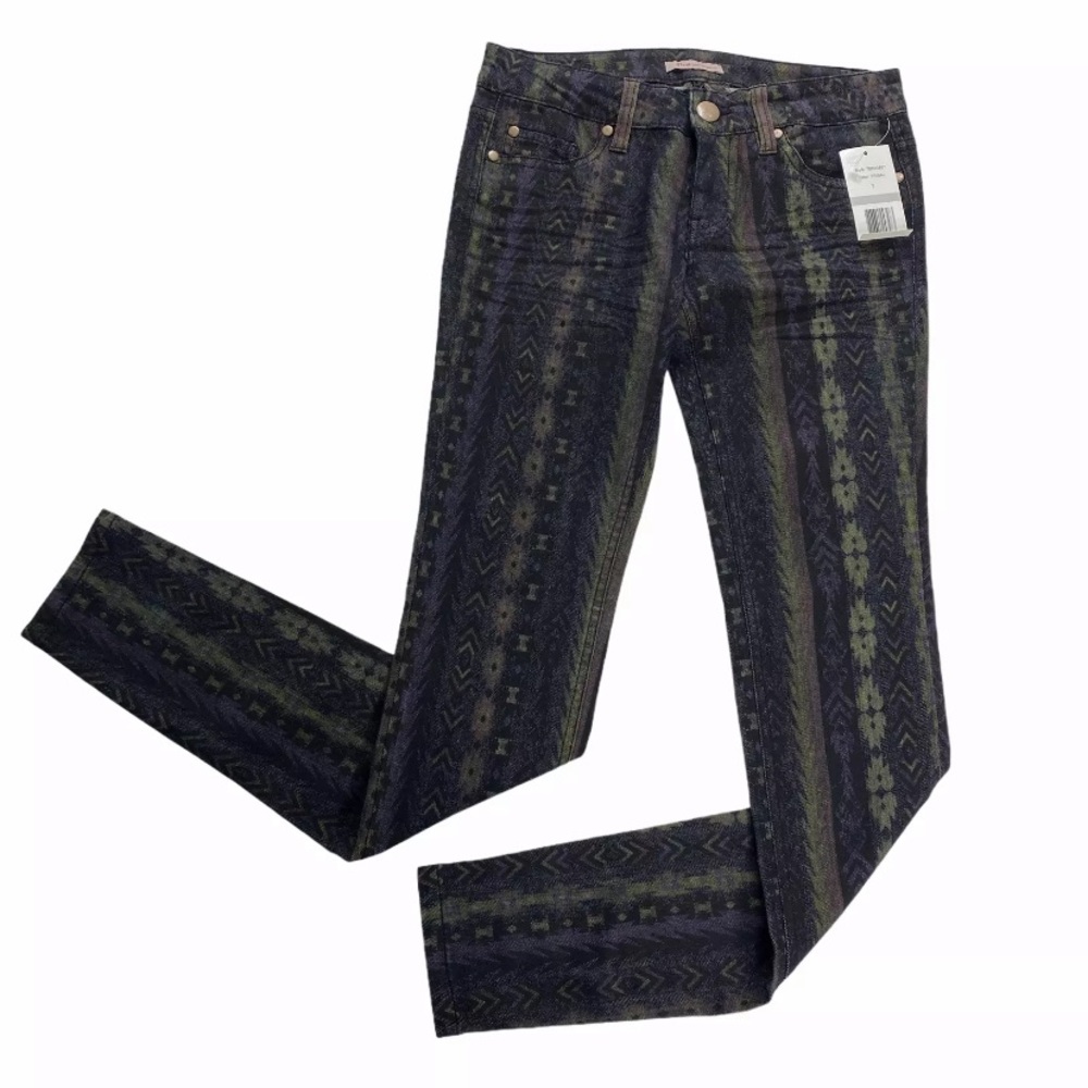NWT Fire Los Angeles Tribal Printed Jeans Sz. 1